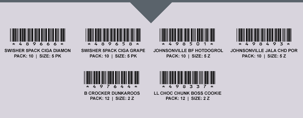 Barcodes to Scan