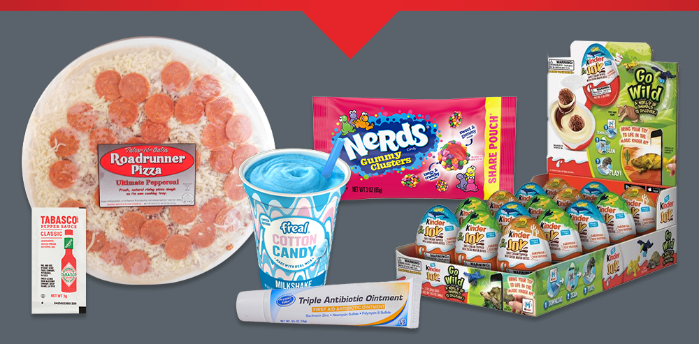 Nerds, F'real, Novelty, Pizza, & more